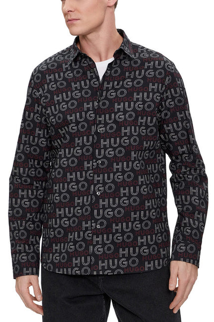 Hugo Men Shirt-Clothing Shirts-Hugo-black-XS-Urbanheer