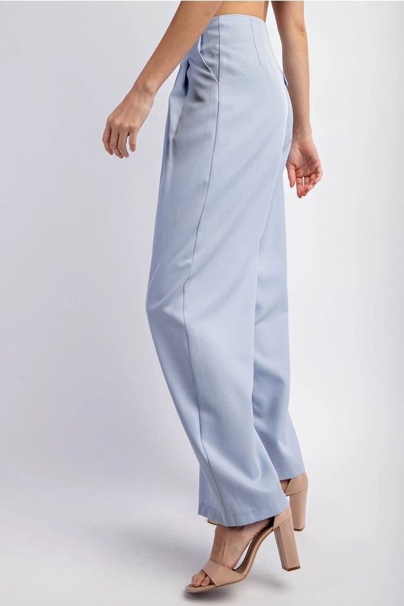 Textured Woven Pleated Wide Pants-Pants-EDIT by NINE-S-Urbanheer