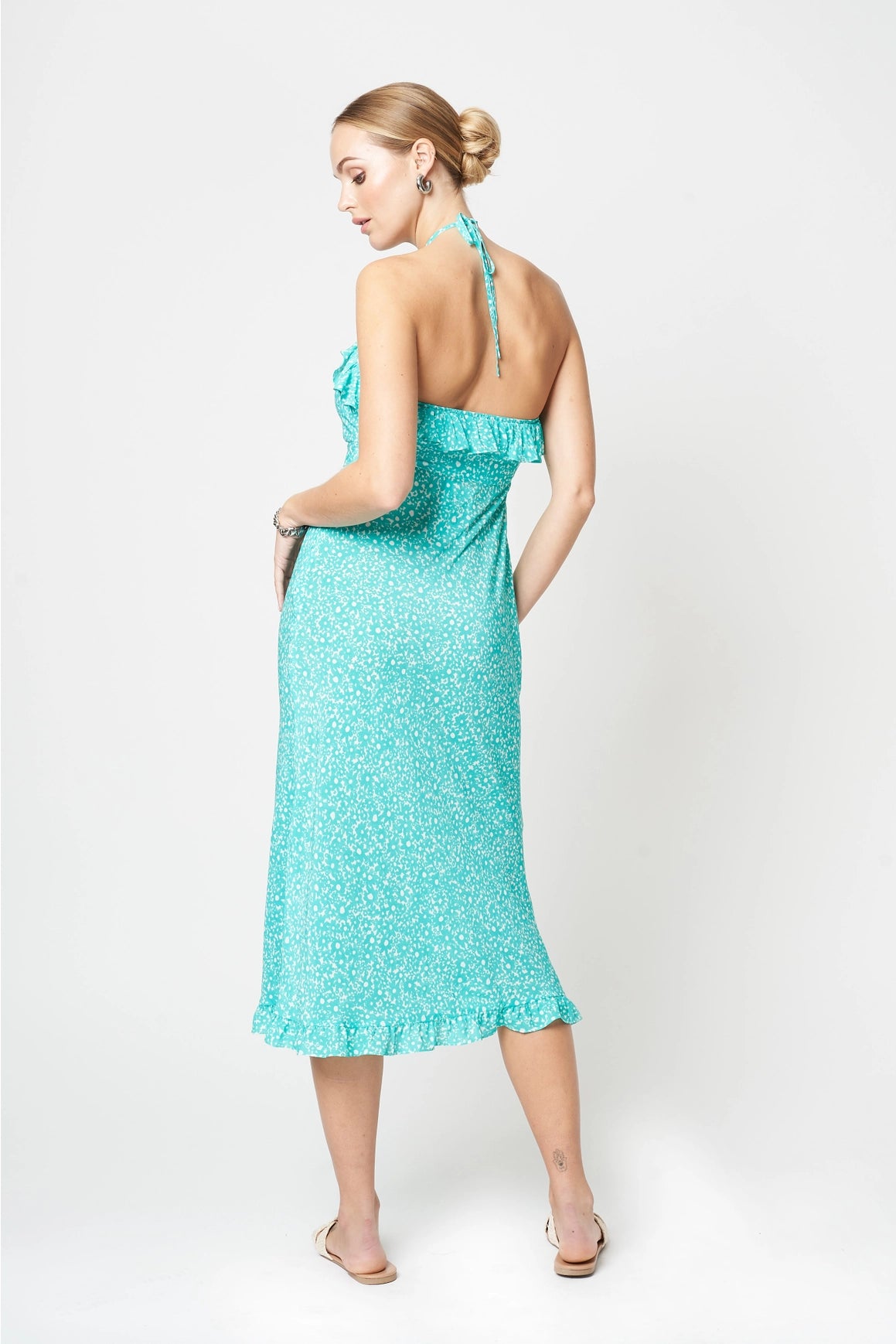 Gabriella Dress Green Daisy-Clothing - Women-Fresha London-XXS-Urbanheer