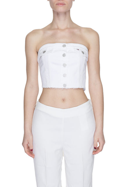 Tommy Hilfiger Jeans Women Top-Clothing Tops-Tommy Hilfiger Jeans-white-XS-Urbanheer