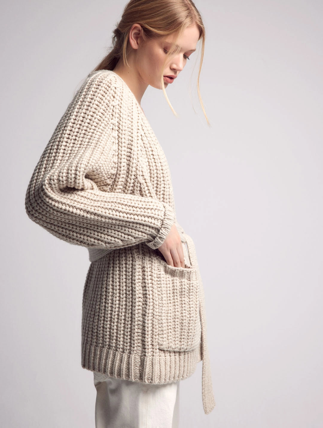 Edie Cashmere Blend Chunky Cardigan-Clothing - Women-Leap Concept-Ecru-S-Urbanheer