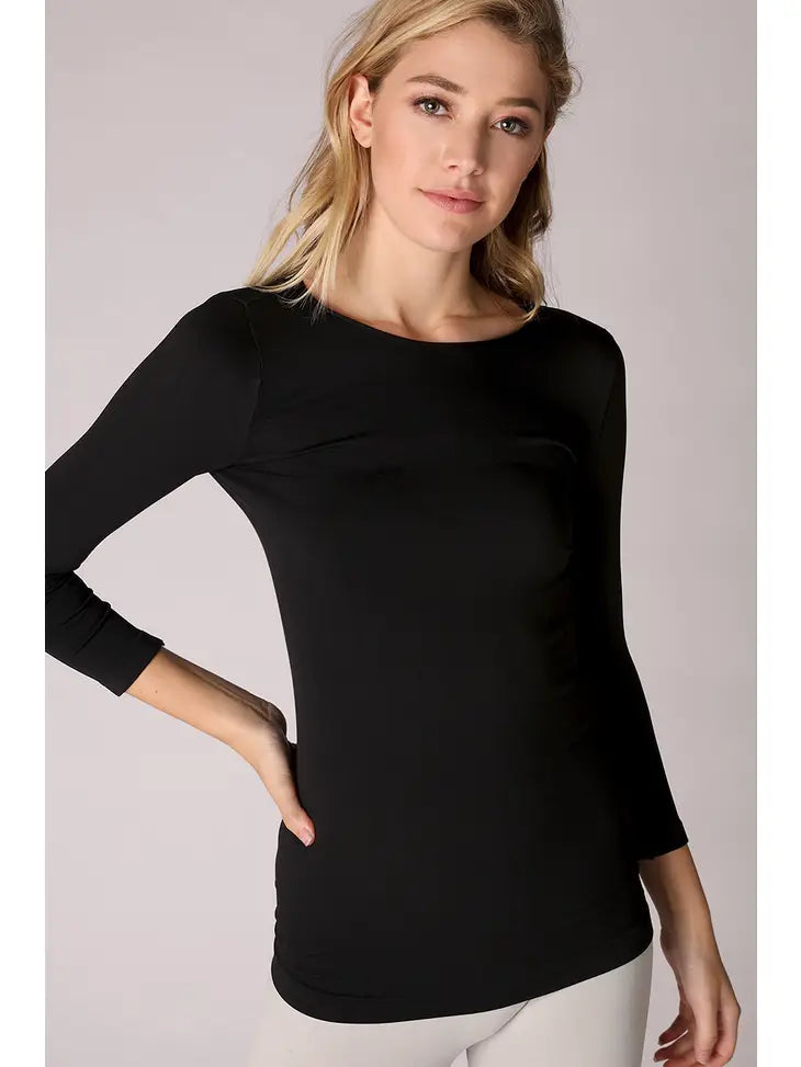 Active Crew Neck Top-Clothing - Women-NIKIBIKI-Black-XS-Urbanheer