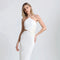 Flower Embellished Cut-Out Halter Dress White/White Flower-Dress-Avec Les Filles-4-Urbanheer