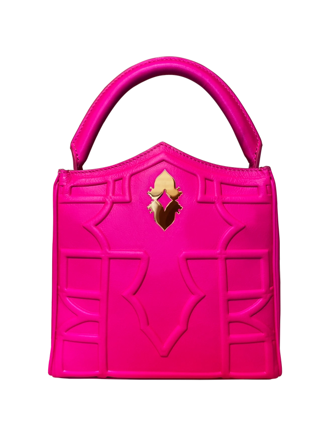 Hot Pink Gem-Bag-DELLALUNA-18.5x17x6 cm-Urbanheer