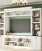 Entertainment Console with Bookshelves, Wine Rack & Media Storage