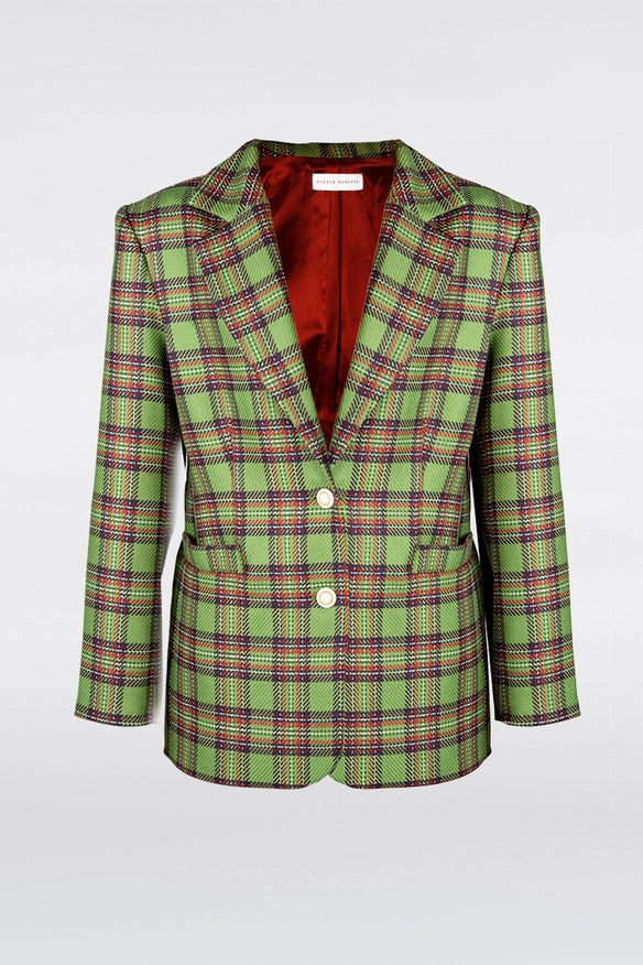 Wool Tartan Single-Breasted Blazer-Clothing Blazer-Nicole Baratta-S-Urbanheer