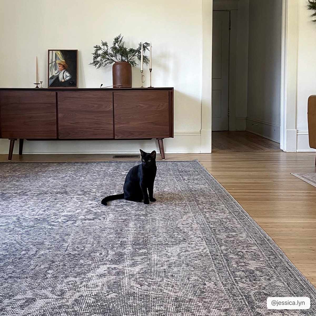 Dusty Sage Greenpoint Medallion Washable Area Rug-Rugs-Hauteloom-2'7" x 7'3" Runner-Urbanheer