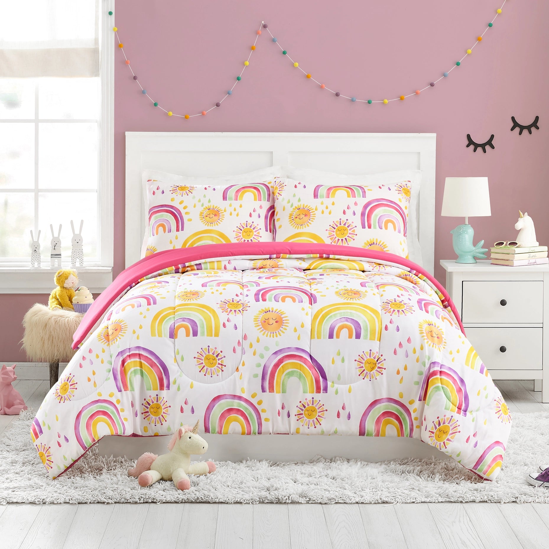 Rainbows & Suns Comforter Set (2Pc/3Pc) By Urban Playground-peking handicraft-T/TXL-Urbanheer