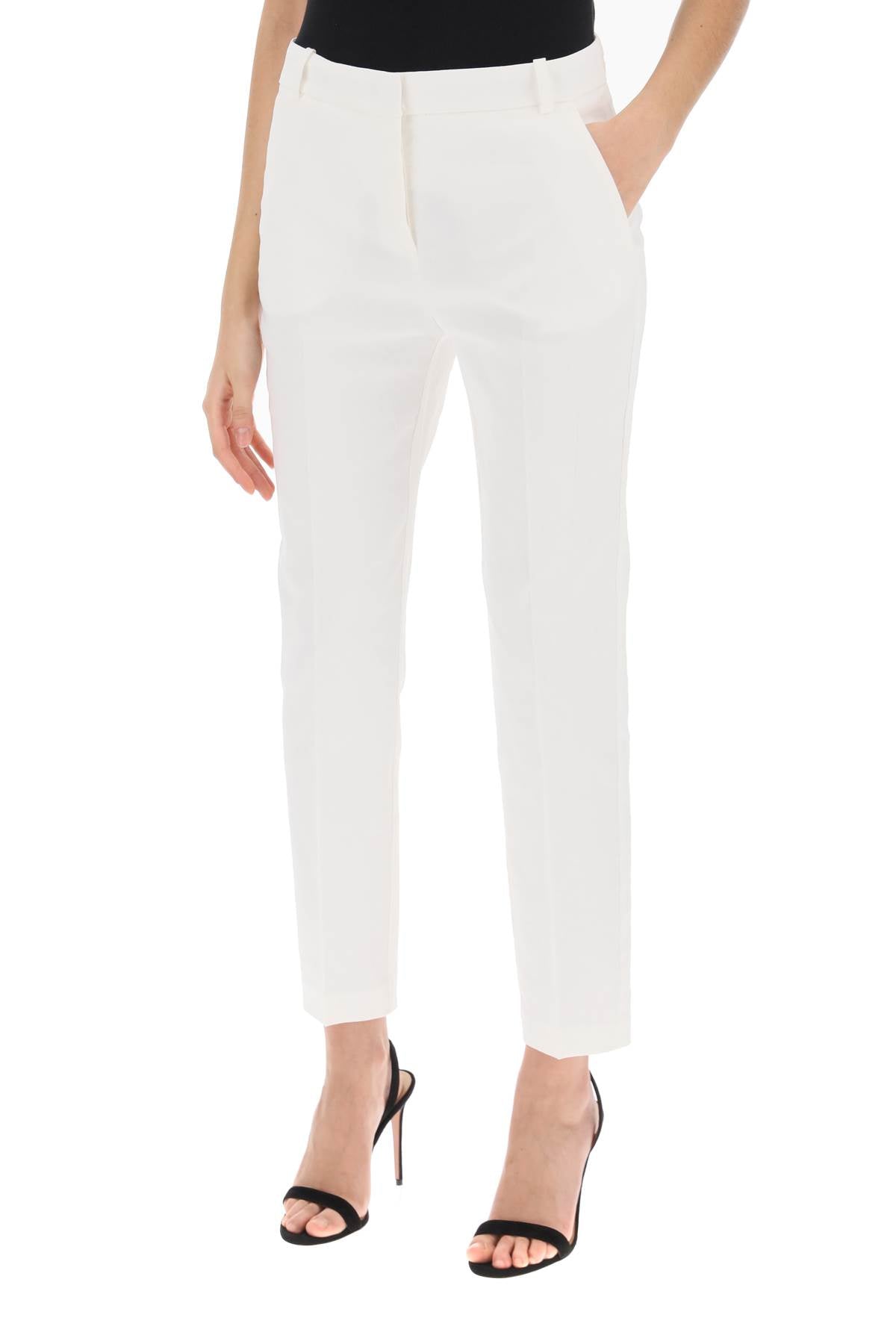Pinko Bello Cigarette Pants White-Pants-Pinko-White-40-Urbanheer