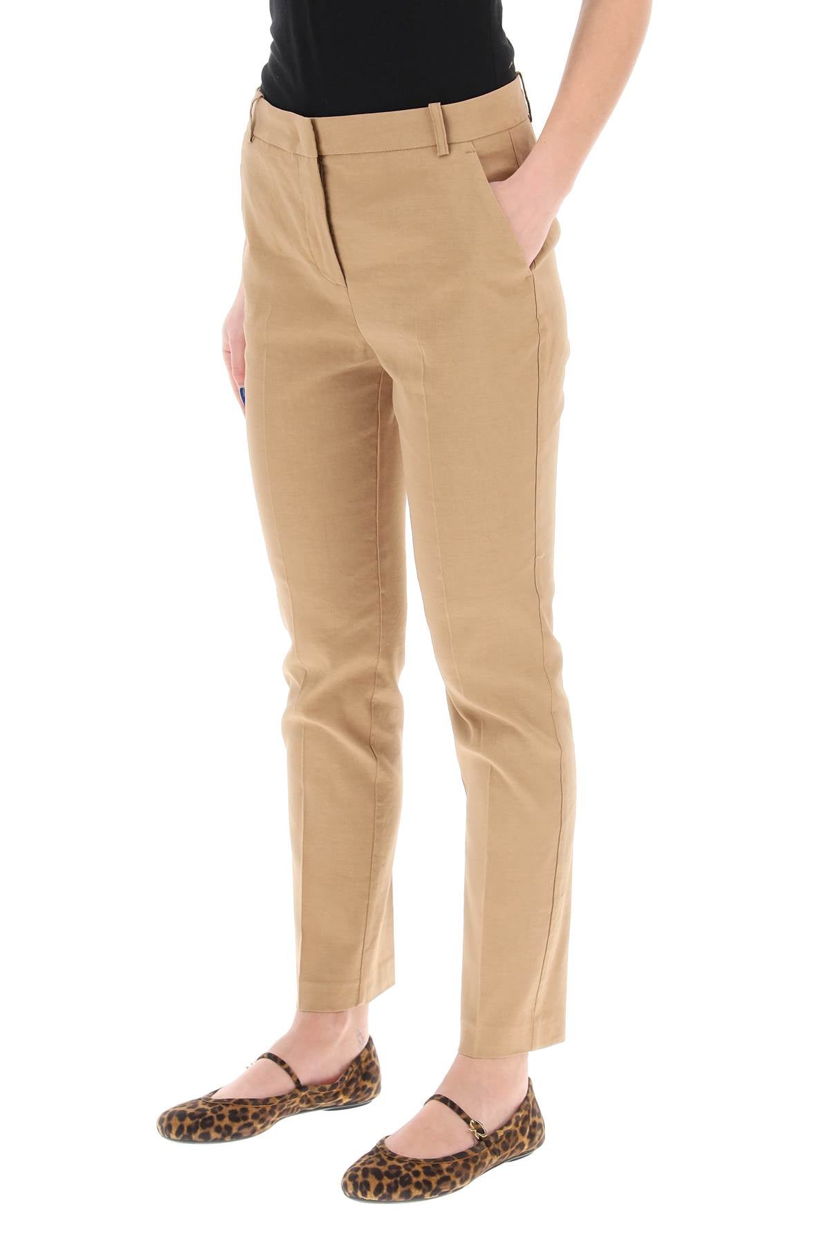 Pinko Bello Cigarette Pants Brown-Pants-Pinko-Brown-40-Urbanheer