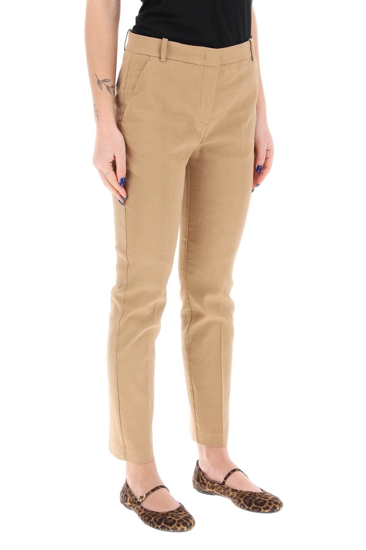 Pinko Bello Cigarette Pants Brown-Pants-Pinko-Brown-40-Urbanheer