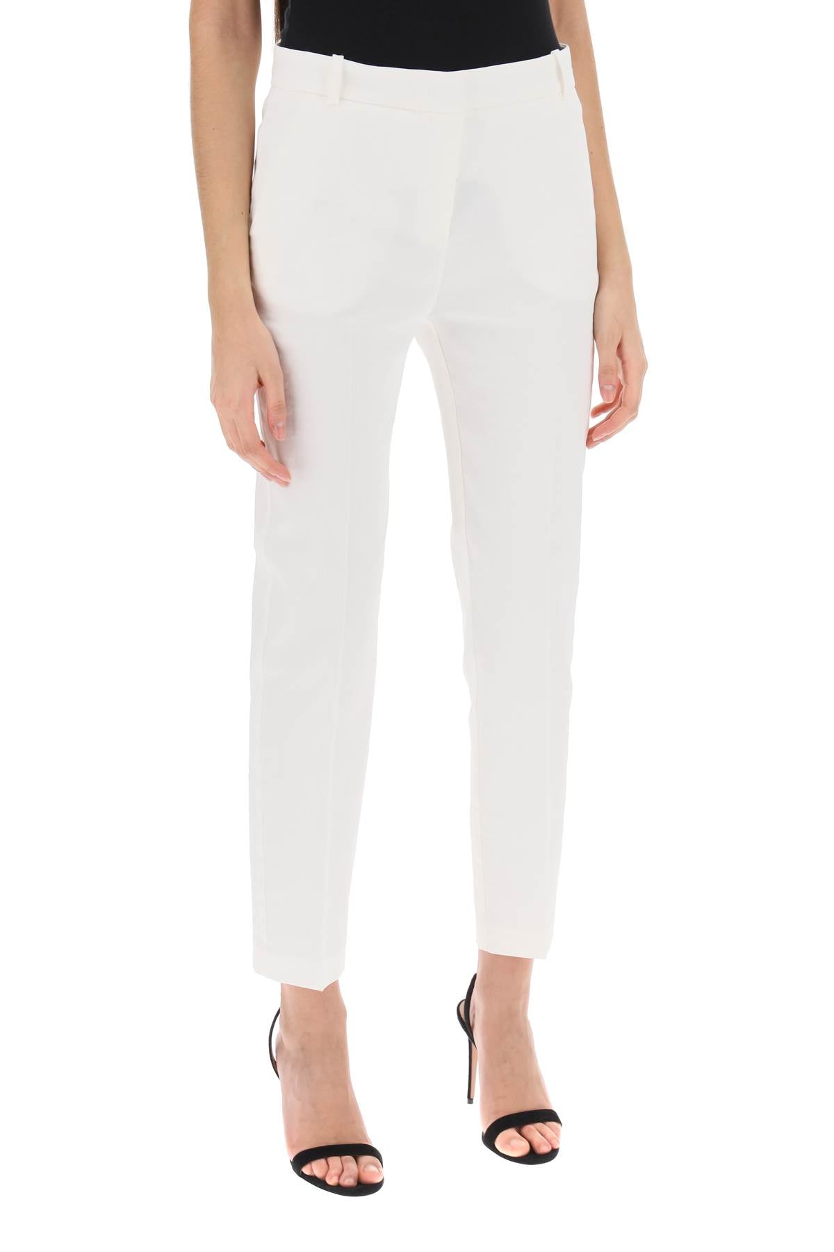 Pinko Bello Cigarette Pants White-Pants-Pinko-White-40-Urbanheer