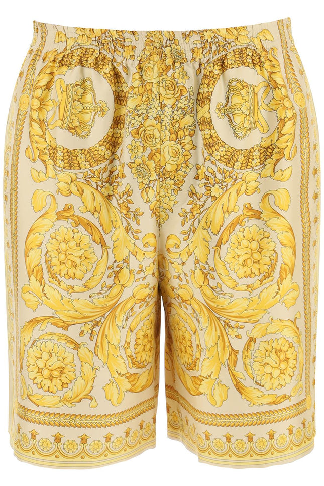 Versace Barocco Silk Shorts-Clothing - Women-Versace-Urbanheer