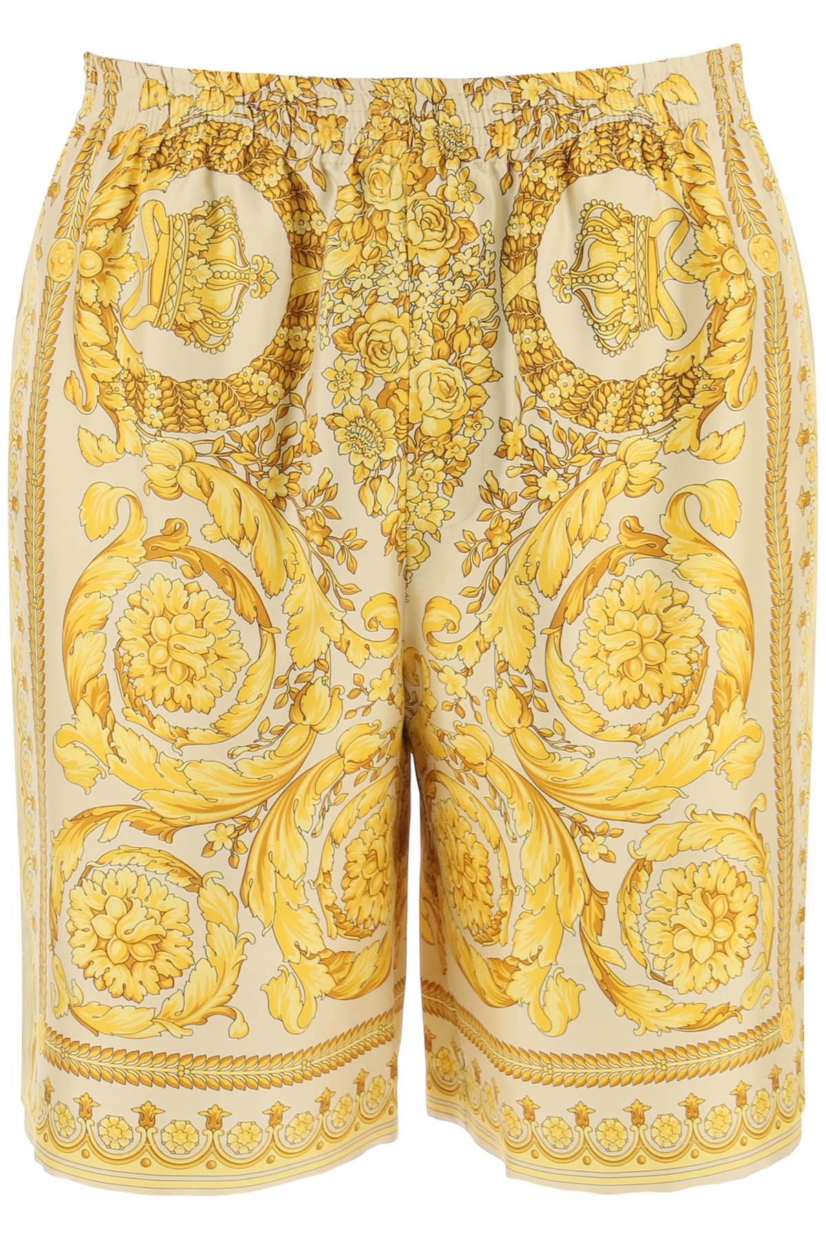 Versace Barocco Silk Shorts-Clothing - Women-Versace-46-Urbanheer
