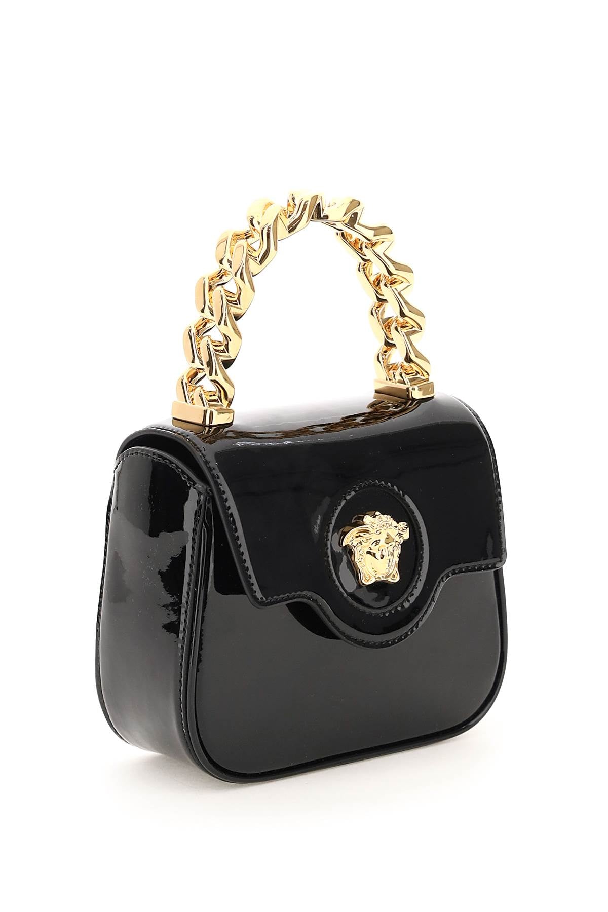 Versace Patent Leather 'La Medusa' Mini Bag Patent Leather Black-Bag-Versace-os-Urbanheer