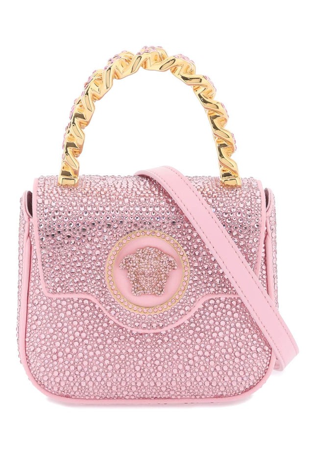 Versace La Medusa Handbag With Crystals Pink-Bags-Versace-Pink-os-Urbanheer