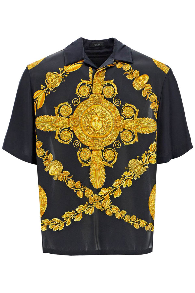 Versace Mascher Baroque Satin Polo Shirt-Clothing - Women-Versace-48-Urbanheer