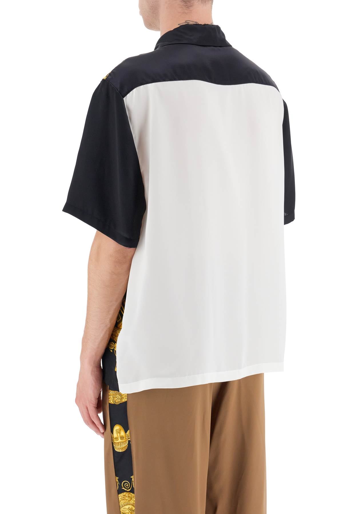 Versace Mascher Baroque Satin Polo Shirt-Clothing - Women-Versace-48-Urbanheer