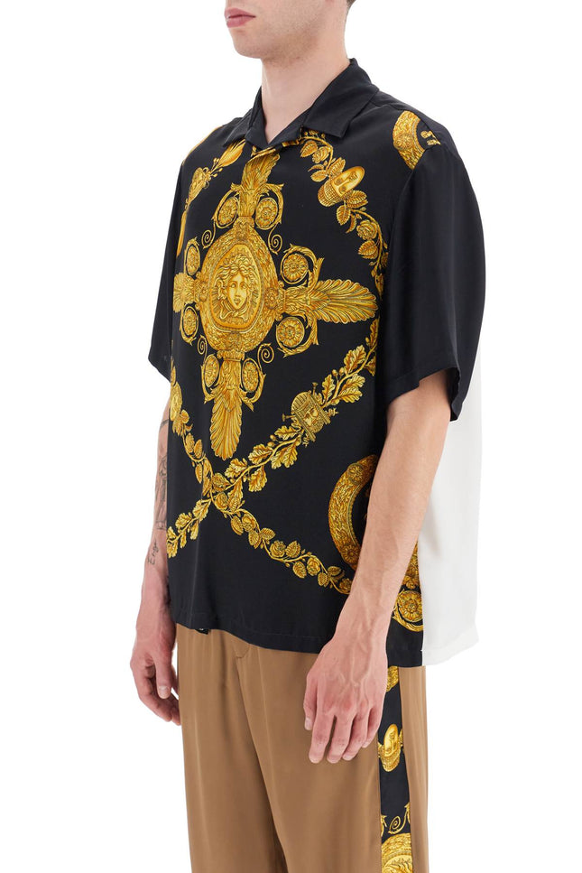 Versace Mascher Baroque Satin Polo Shirt-Clothing - Women-Versace-48-Urbanheer