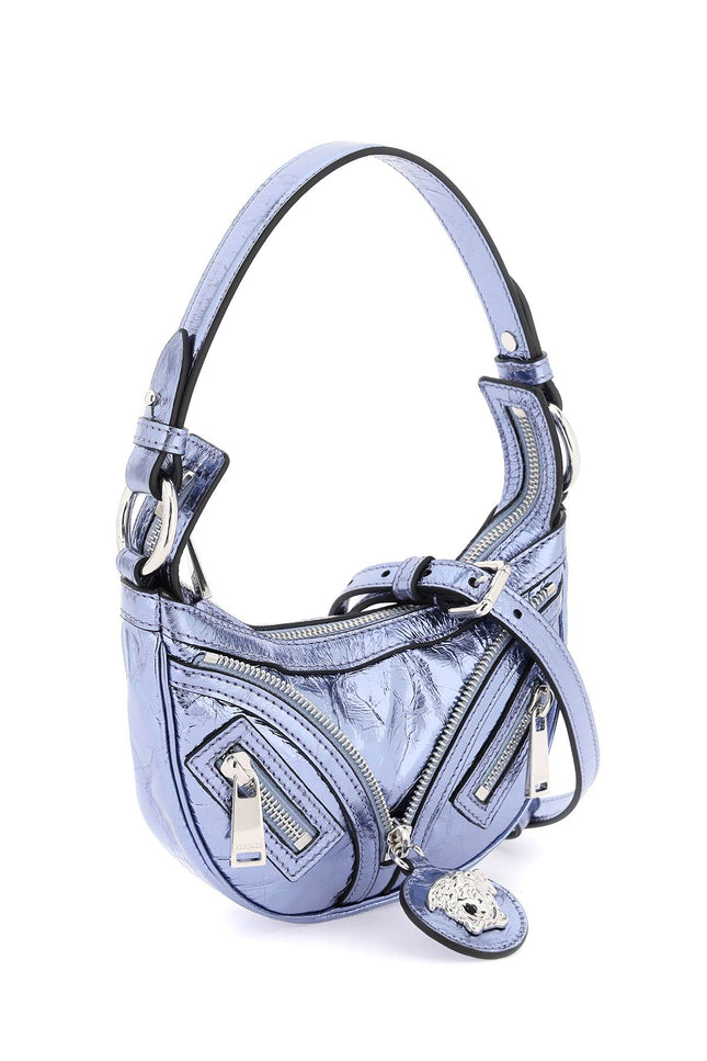 Versace Metallic Leather 'Repeat' Mini Hobo Bag-Handbags-Versace-40-Urbanheer