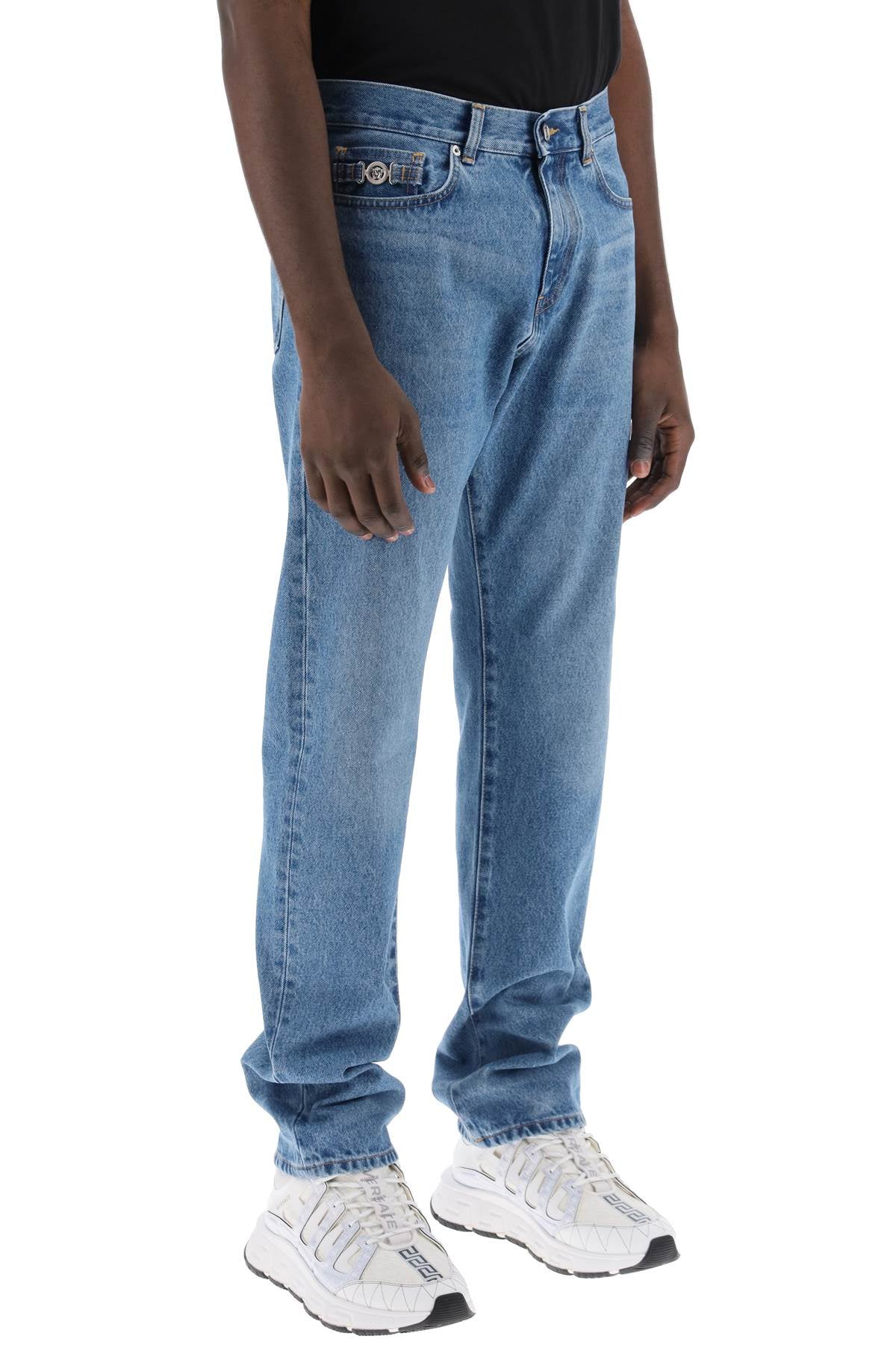 Versace Medusa Biggie Regular Fit Jeans-Versace-Light blue-30-Urbanheer