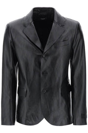 Versace Single-Breasted Leather Jacket-Versace-50-Urbanheer