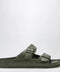 Khaki green Arizona EVA slides by Birkenstock