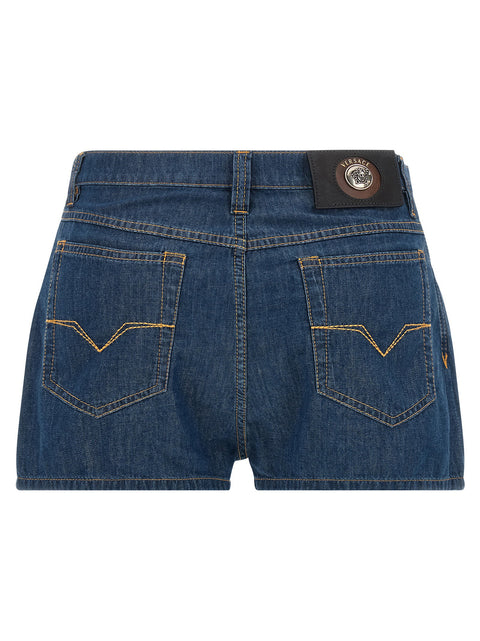 Versace Chambray Denim Shorts
