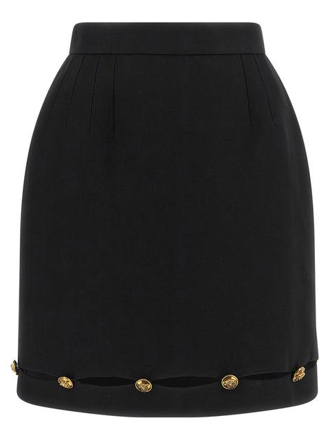 Versace Grain De Poudre Wool Skirt