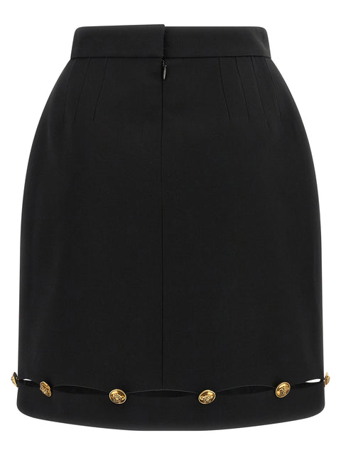 Versace Grain De Poudre Wool Skirt