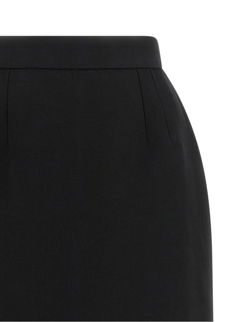 Versace Grain De Poudre Wool Skirt