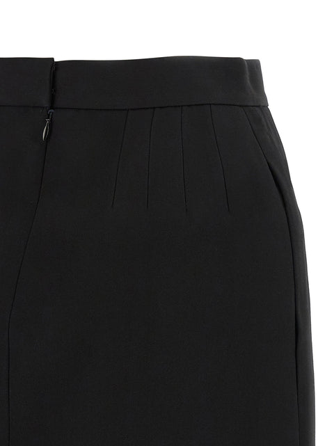 Versace Grain De Poudre Wool Skirt
