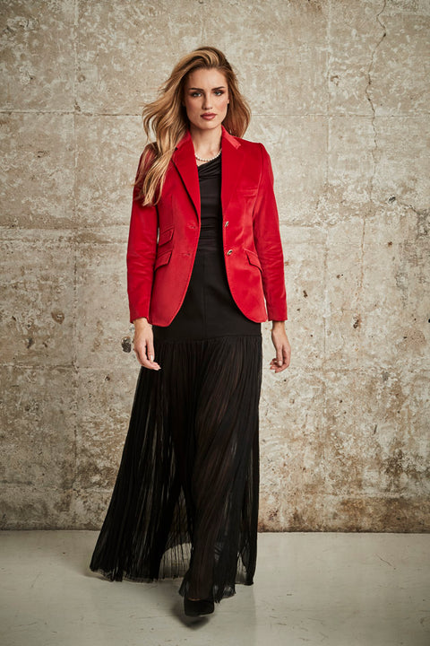 Henry Arroway Marylin Blazer  Velvet Red