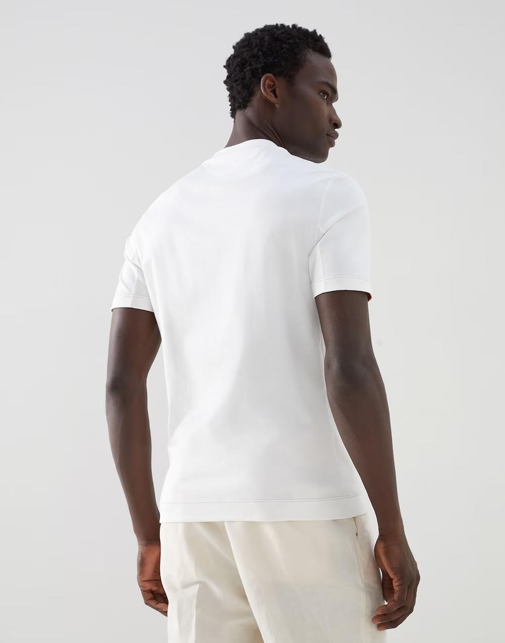 Brunello Cucinelli White Cotton T-Shirt