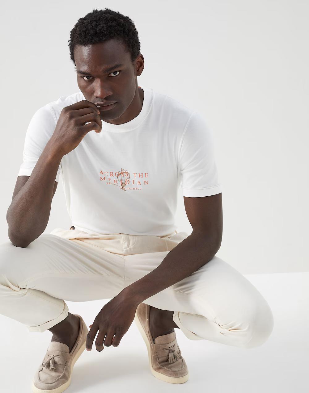 Brunello Cucinelli White Cotton T-Shirt