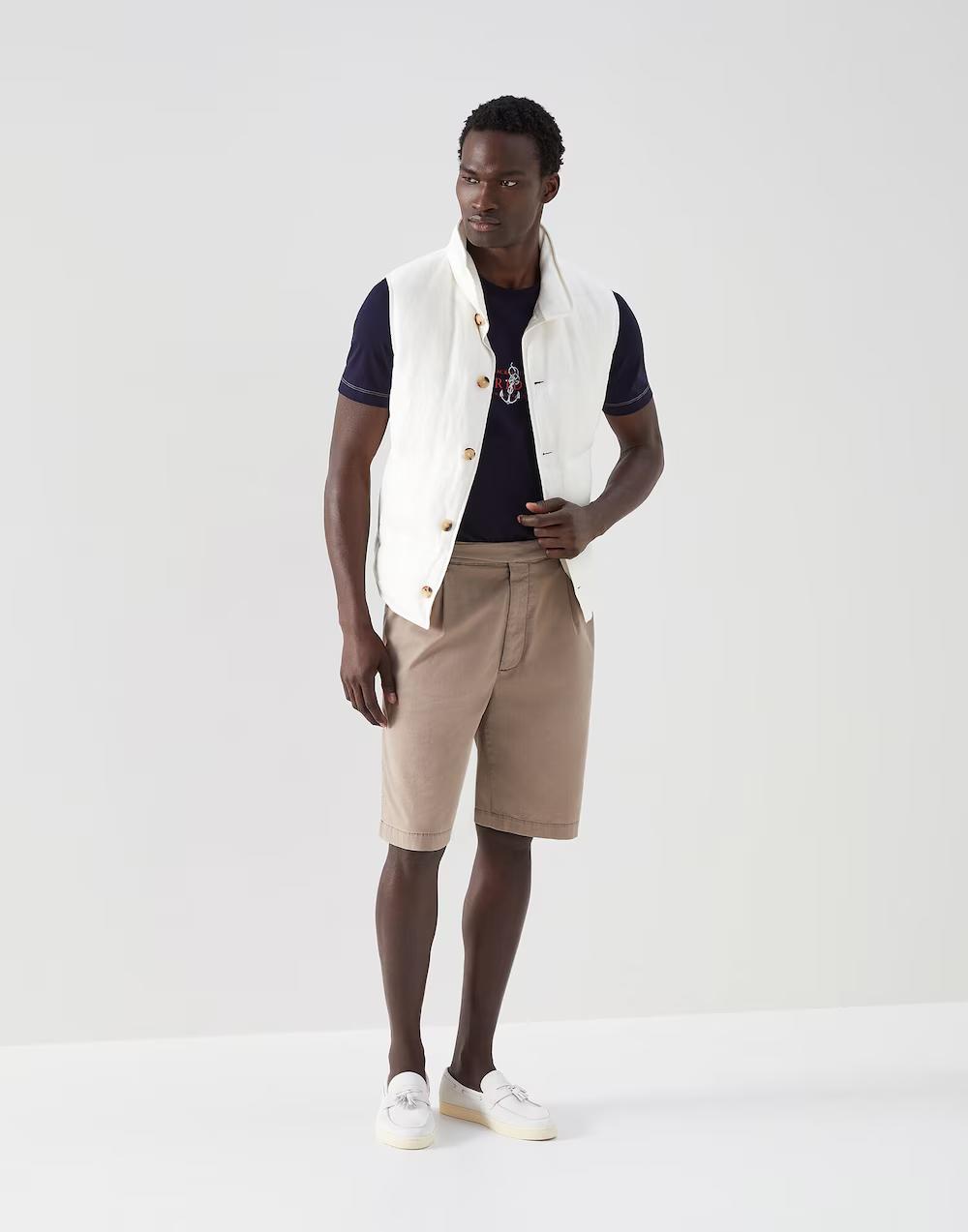 Brunello Cucinelli Blue Cotton T-Shirt