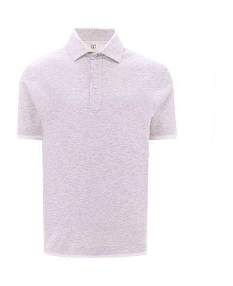 Brunello Cucinelli Bicolor Cotton Polo Shirt