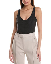 Brunello Cucinelli Gray Cotton Bodysuit