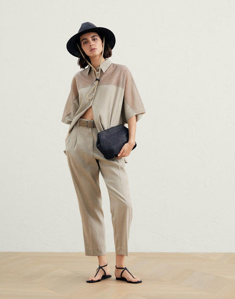 Brunello Cucinelli Beige Linen Shirt