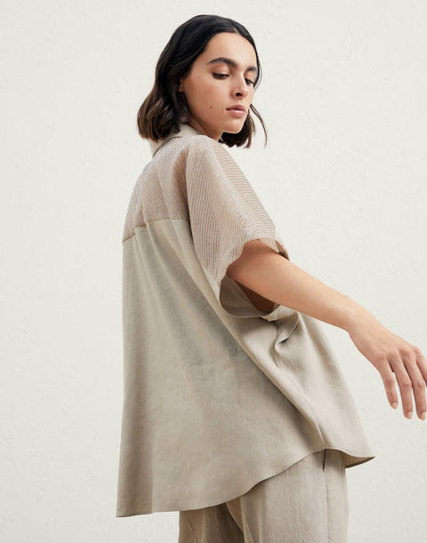 Brunello Cucinelli Beige Linen Shirt