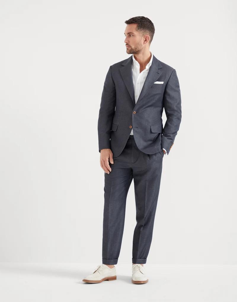 Brunello Cucinelli Gray Wool Two-Piece Suit