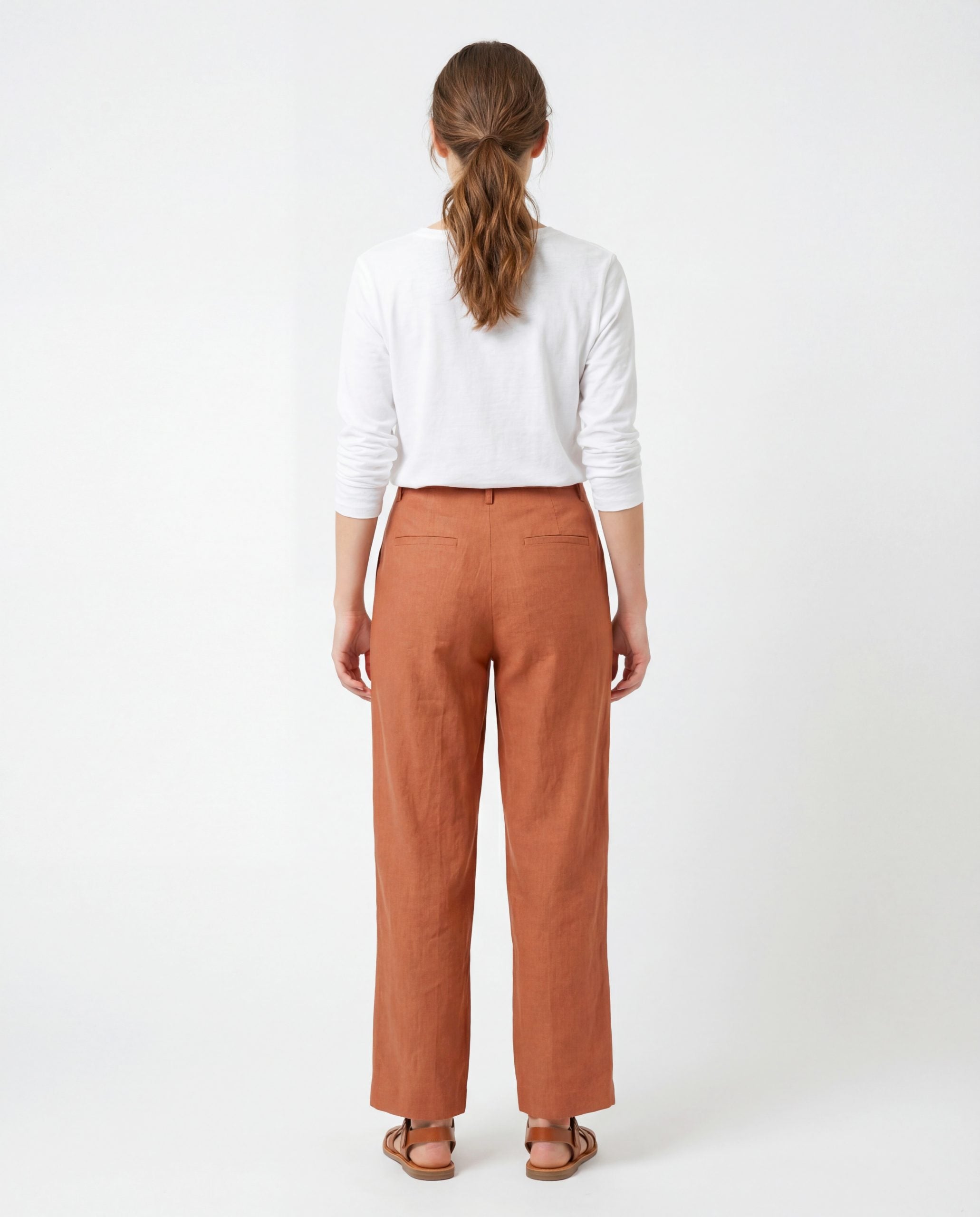 Brunello Cucinelli Orange Viscose Casual Pants