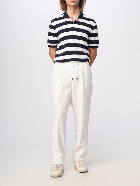 Brunello Cucinelli Beige Linen Casual Pants