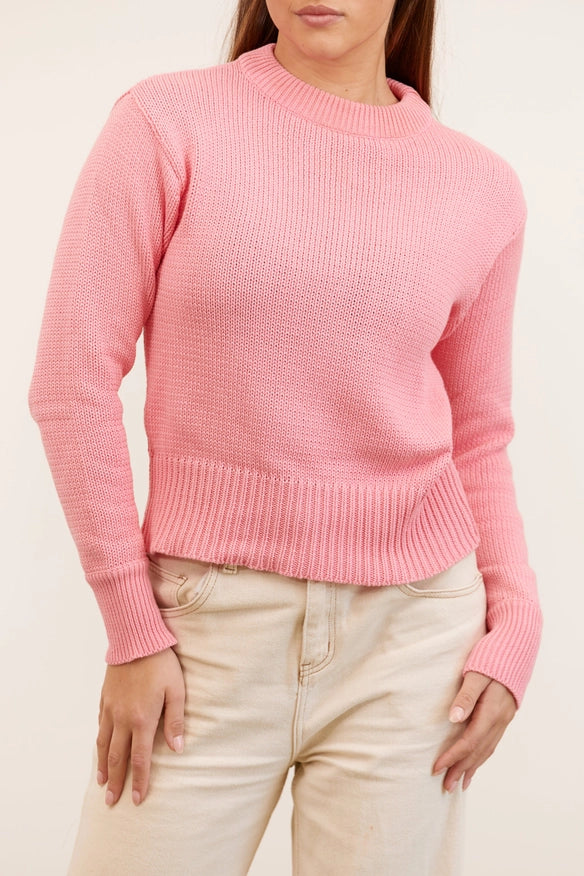 Billie Knit Jumper - Pink-Jumpers-BEFORE ANYONE ELSE-XS-Urbanheer