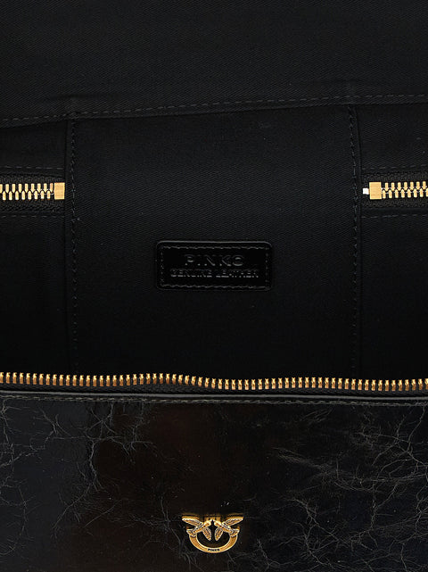 Pinko Crumpled Effect Leather Handbag