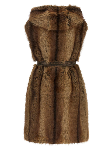 Pinko Galearis Faux Fur Vest