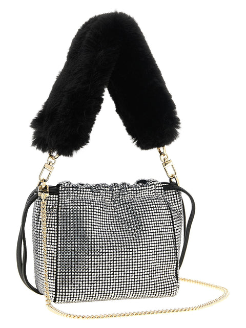 Pinko Rhinestone Bucket Bag