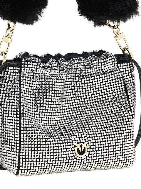 Pinko Rhinestone Bucket Bag