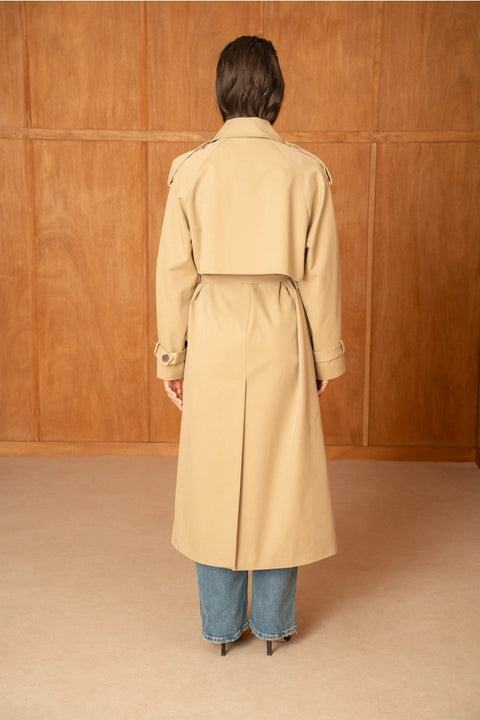 Utility Oversized Long Double-Breasted Trench