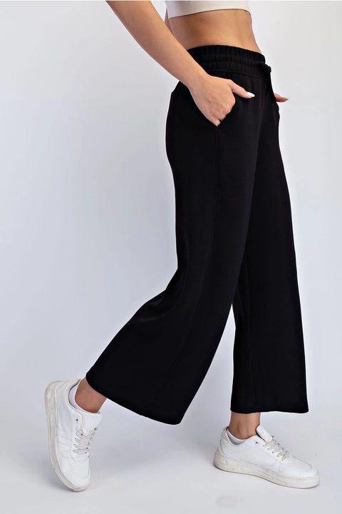 Modal Scuba Cropped Wide Pant